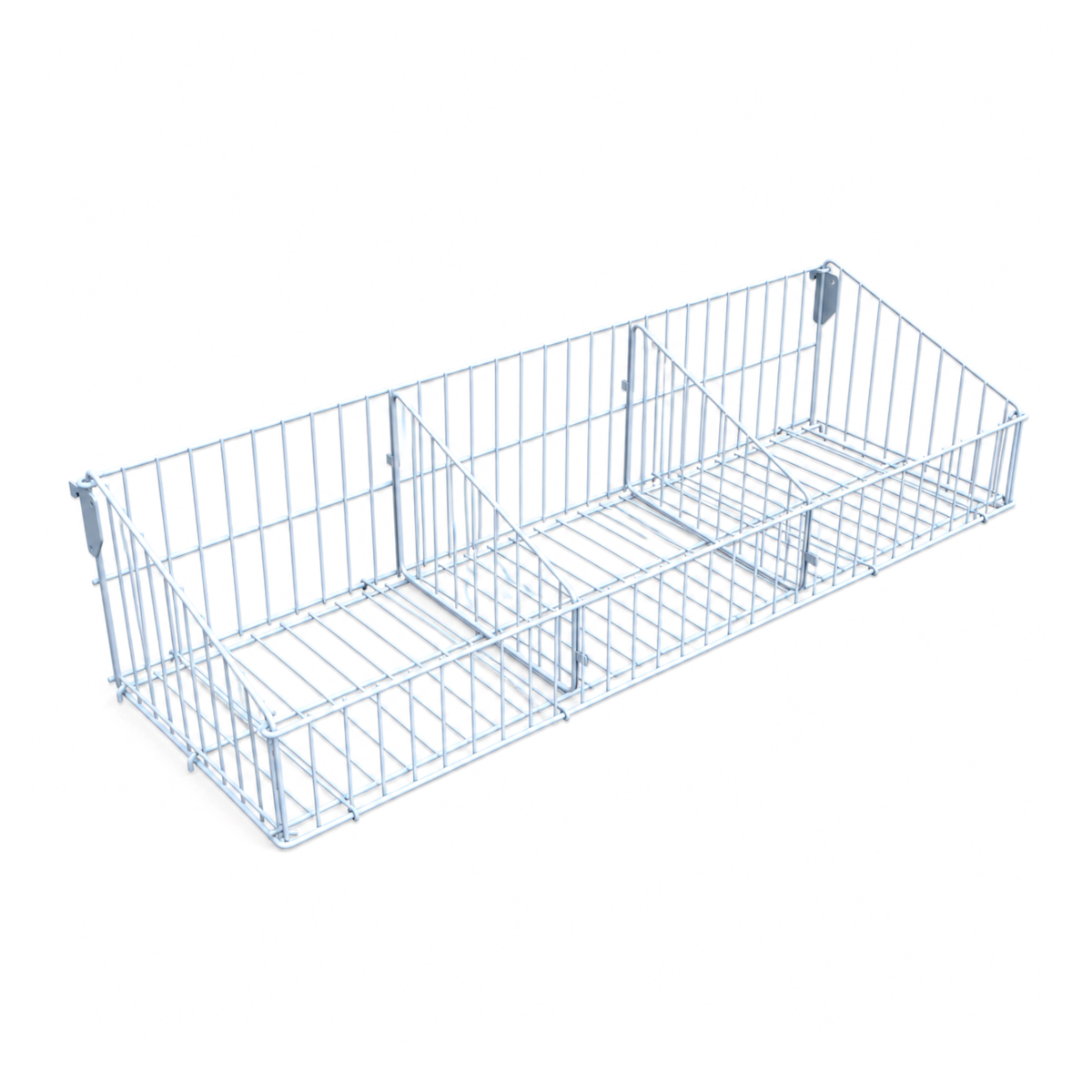 Cesto 30 cm com 2 Divisórias para Gôndola New Plus Branco - SA