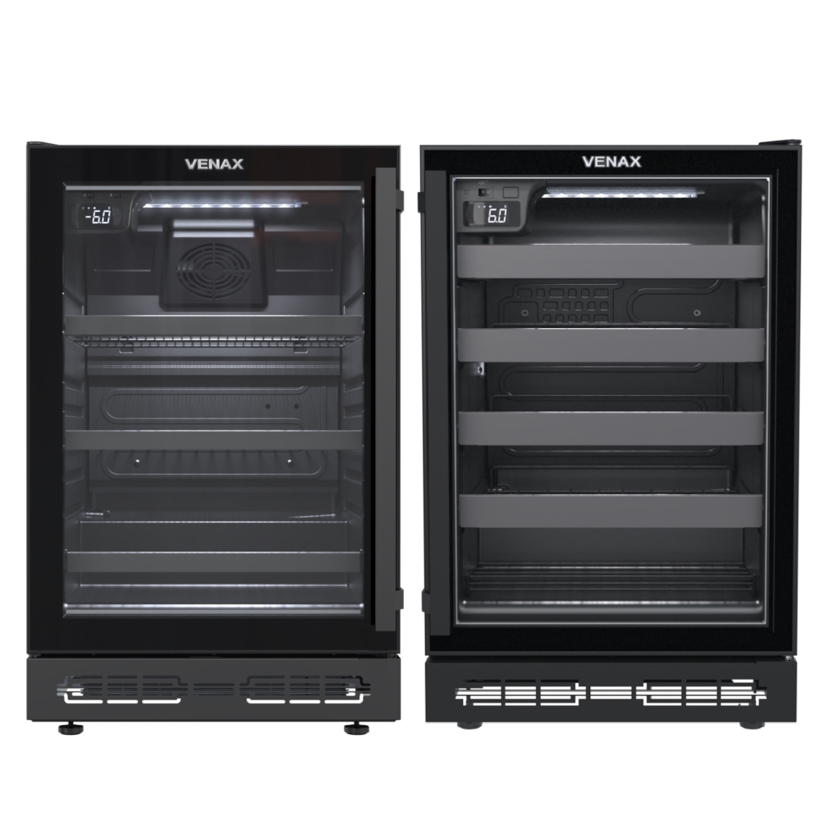 Conjunto de Embutir Cervejeira 100L Top Light-In + Adega 24 Garrafas Cave-In Preto 220V - Venax