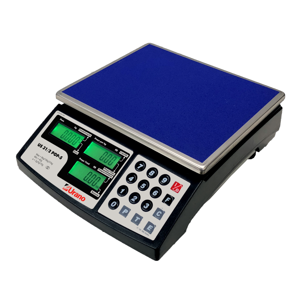 Balança 31 kg com Bateria POP-S 31/2 Com Saída USB - Urano