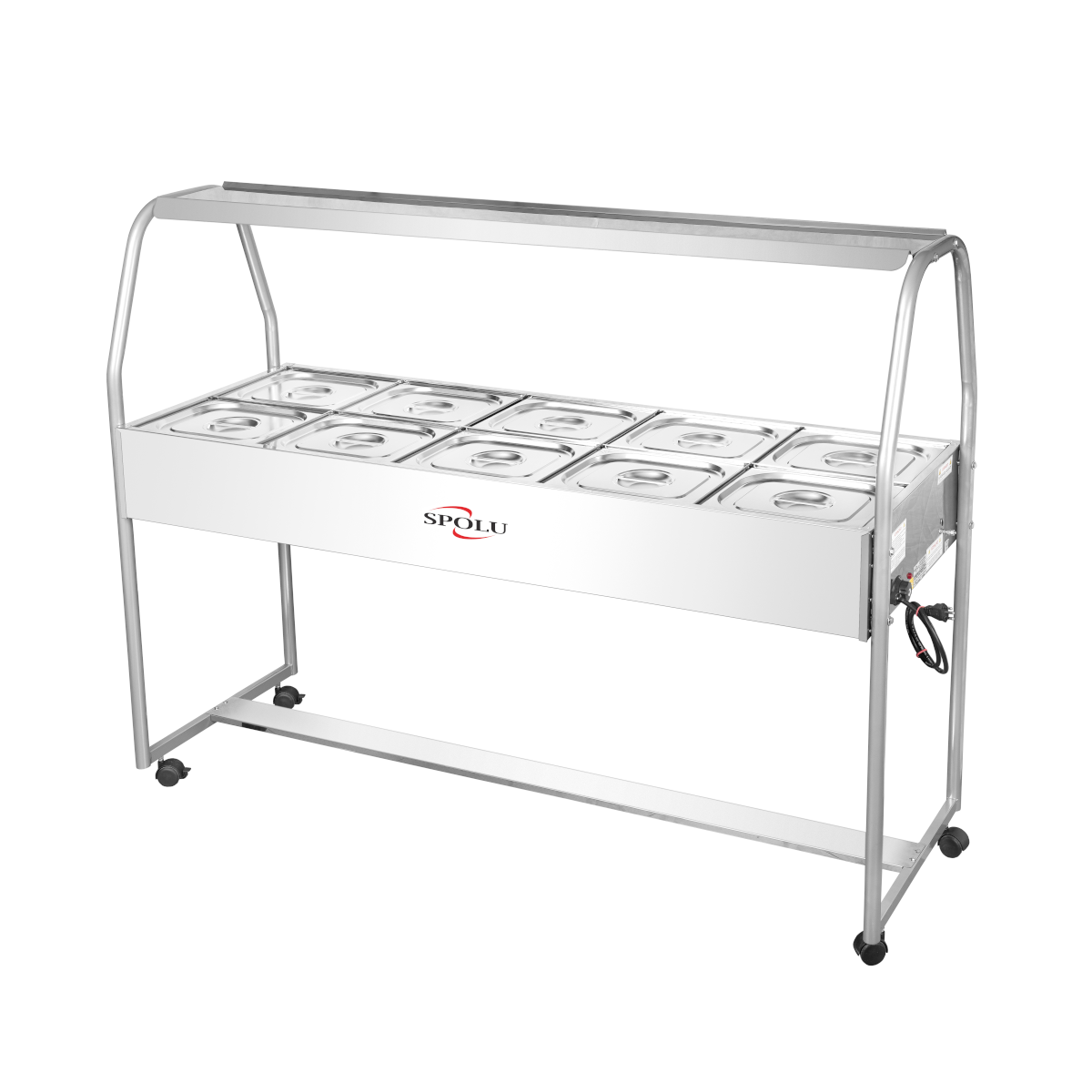 Buffet Térmico Aquecido 10 Cubas Inox SPL-512 220V - Spolu