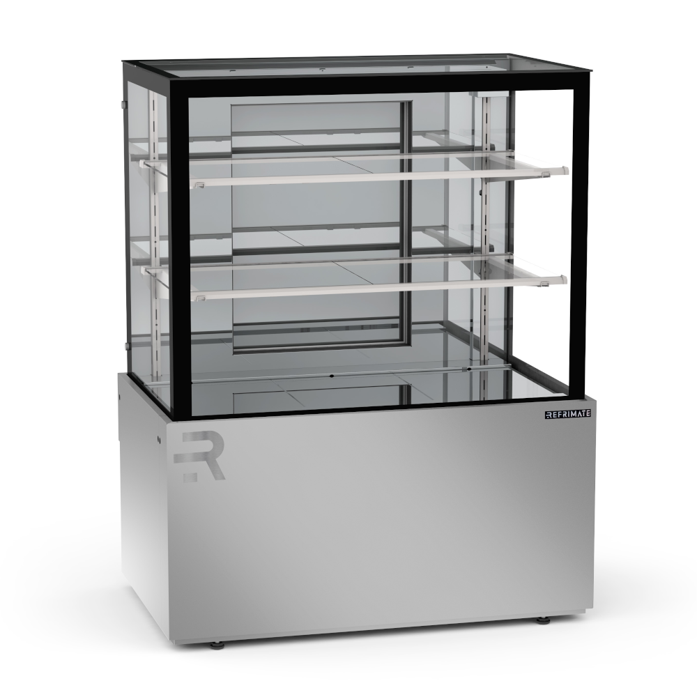 Vitrine Seca 1,00 Metro 2 Prateleiras Titanium Premium Inox VTPRS1000 2P 220V - Refrimate