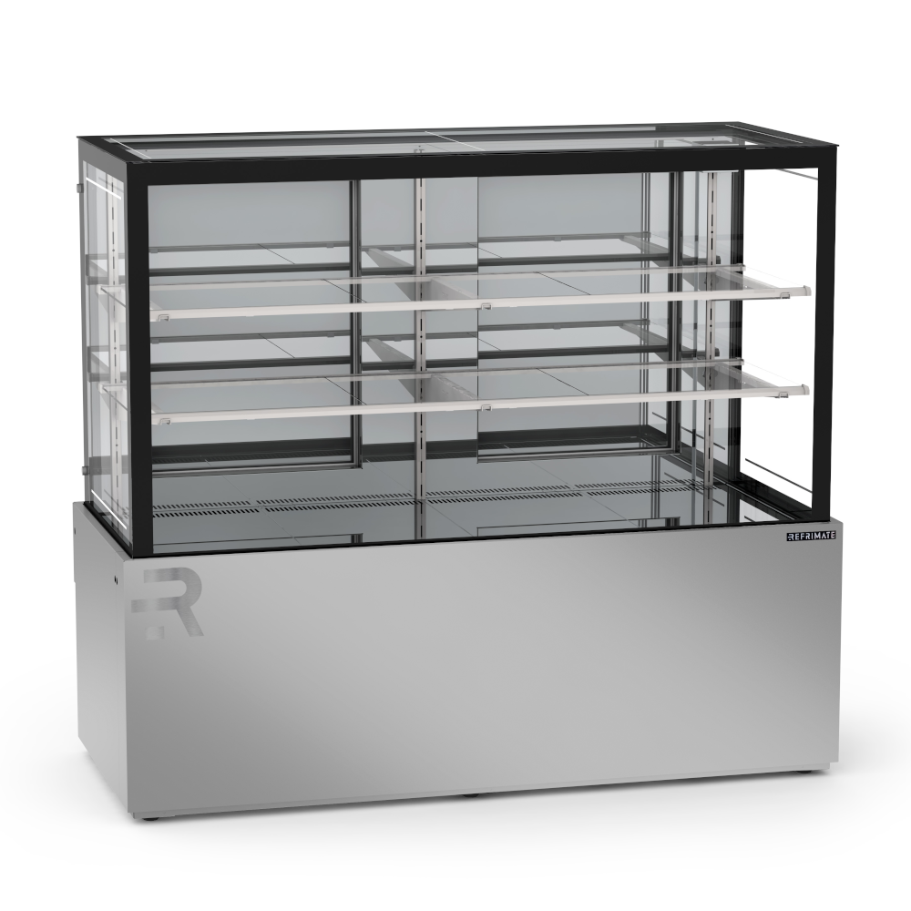 Vitrine Refrigerada 1,45 Metros 2 Prateleiras Titanium Premium Inox VTPRR1450 2P 220V - Refrimate