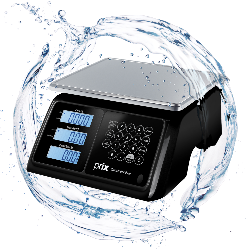 Balança Comercial a Prova D'Água Splash 32 Kg com Bateria BC200W - Toledo