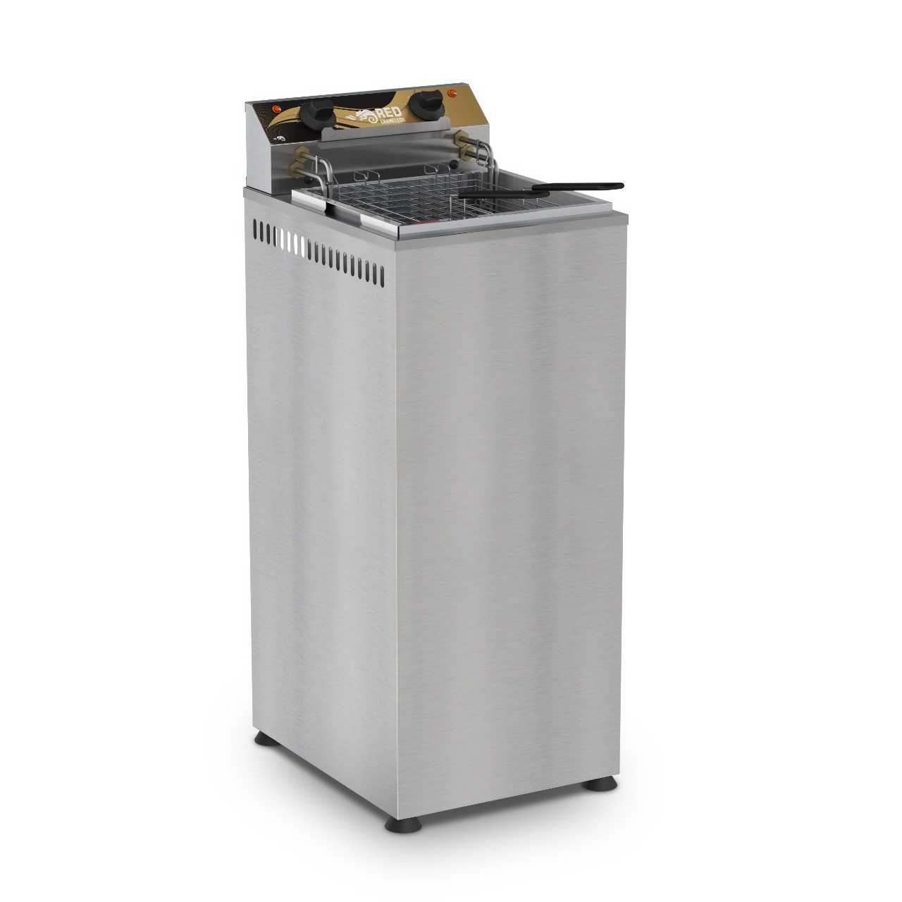 Fritador Elétrico Gabinete 2 Resistências Água e Óleo 22 Litros C/ 2 Cestos FZP8000 220V - Red Chameleon