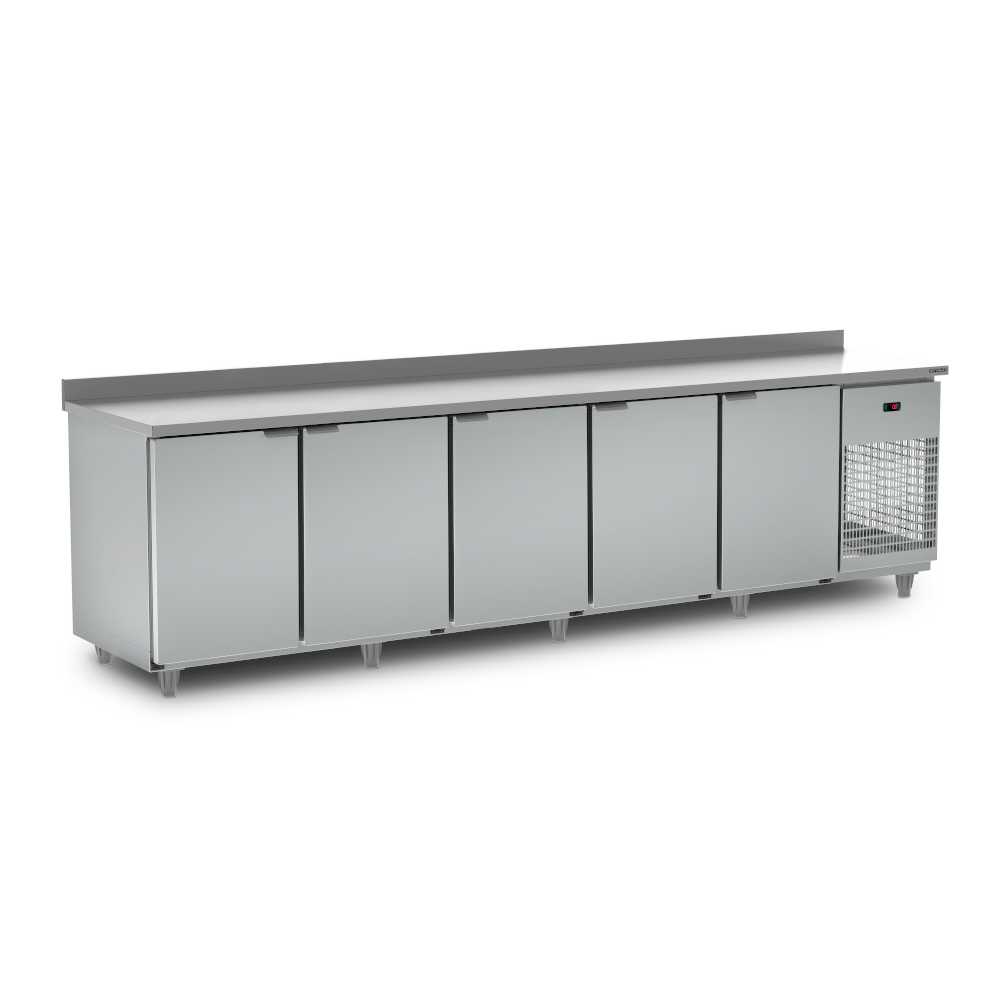 Balcão de Serviço Refrigerado 3,00 Metros Inox com Borda e Espelho BSR3000 220V - Refrimate