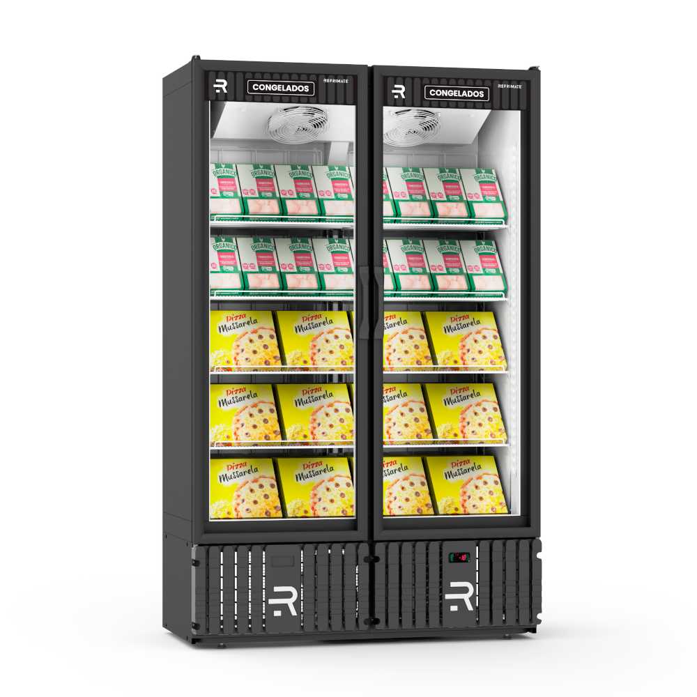 Visa Cooler Congelados 2 Portas Video Aquecido Preto/Branco VCCO2P 220V - Refrimate