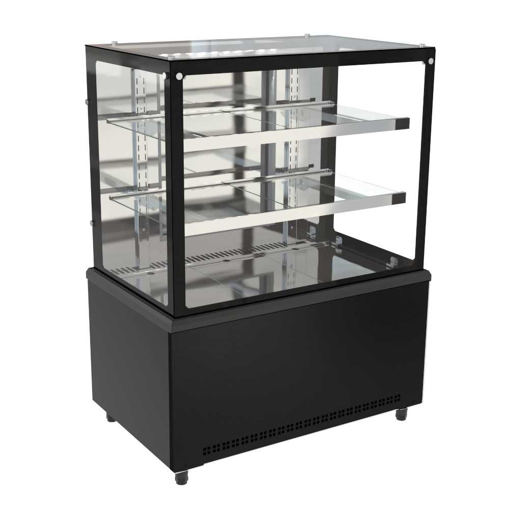 Balcão Vitrine Seca 1,00 Metro Prime Preto PBV10 220V - Venâncio