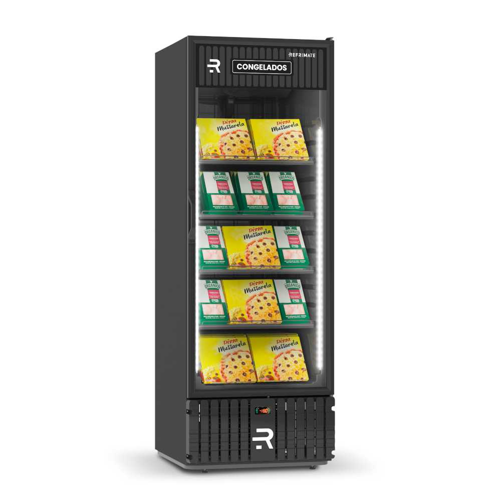 Visa Cooler Congelados 570 Litros Porta de Vidro com Aquecimento Preto/Preto VCCO570PV 220V - Refrimate