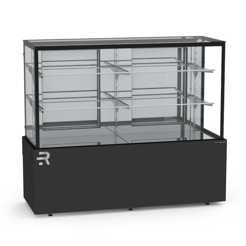 Vitrine Confeitaria Seca Vanguard Top 1,45m Preto CVTS1450 220V - Refrimate