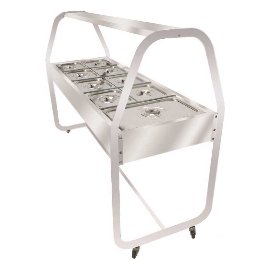 Buffet Aquecimento Cromado Termos 10 Cubas EA10TC 220V - Venâncio