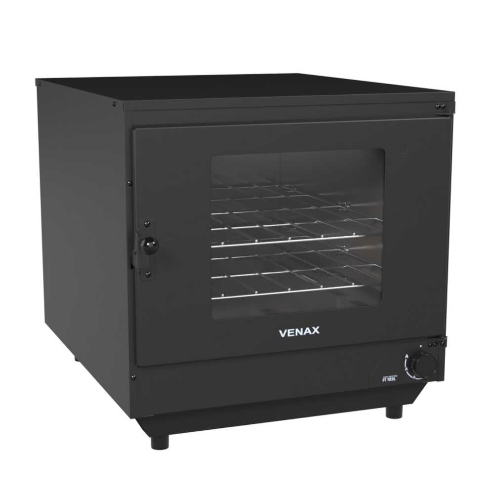 Forno Industrial a Gás Fi 109L de Bancada Preto Fosco - Venax