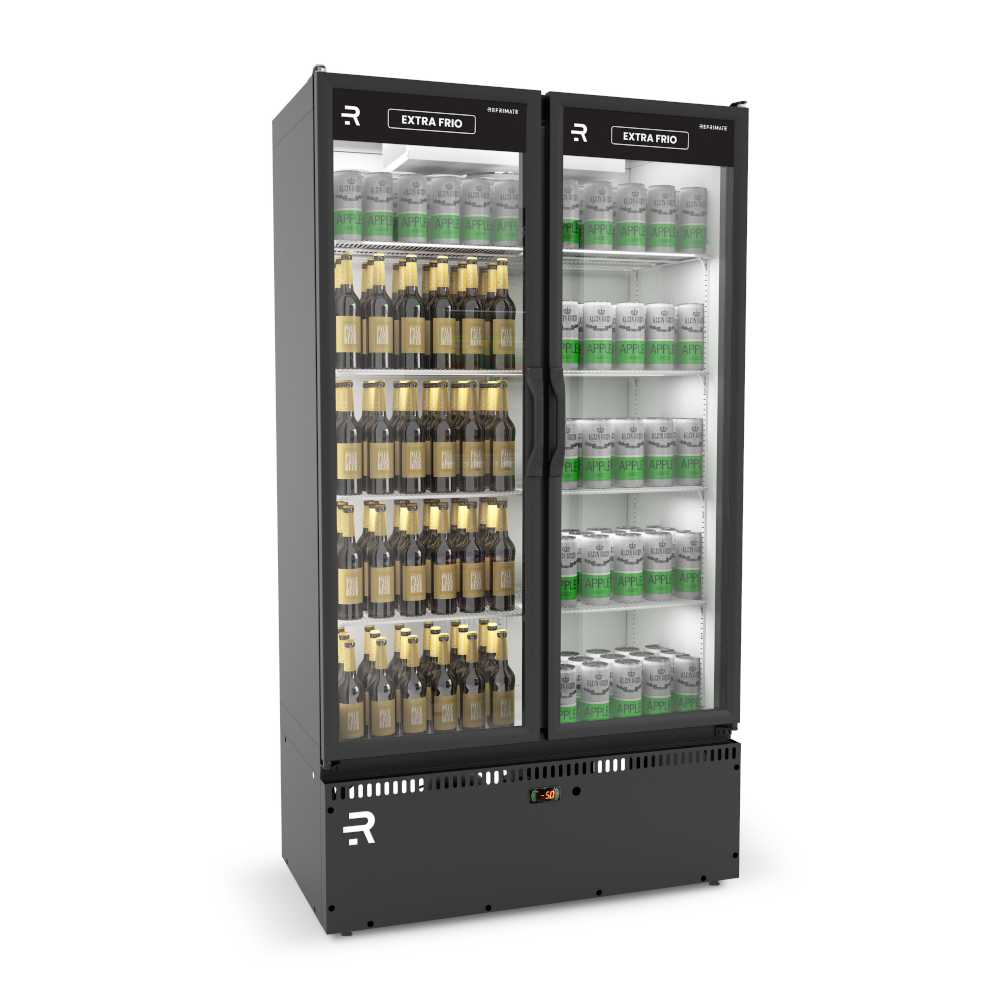 Auto Serviço Vanguard Extra Frio 2 Portas Vidro Aquecido Preto/Branco ASVEF2P 220V - Refrimate