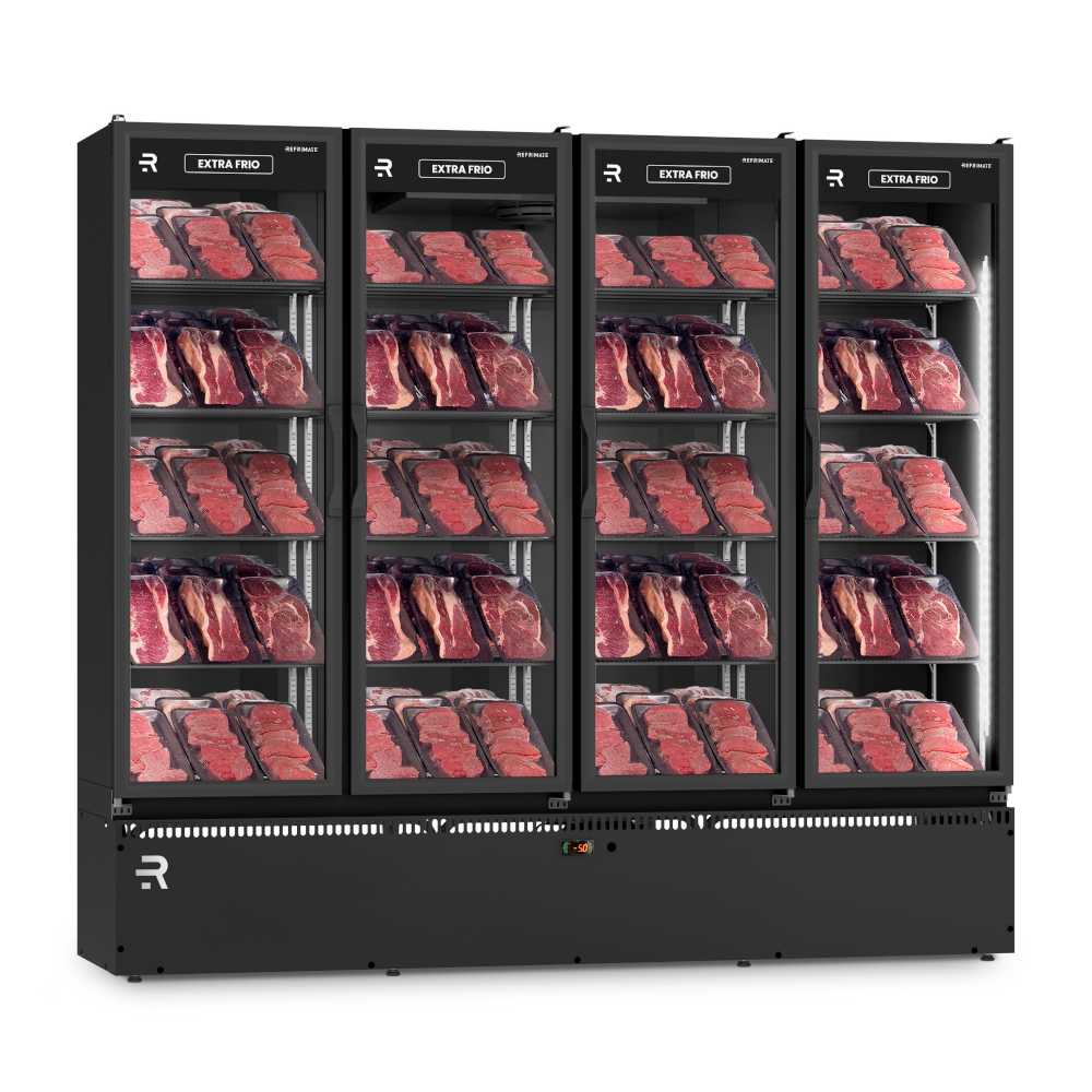 Auto Servi&ccedil;o Vanguard Extra Frio 4 Portas Preto/Preto ASVEF4P 220V - Refrimate