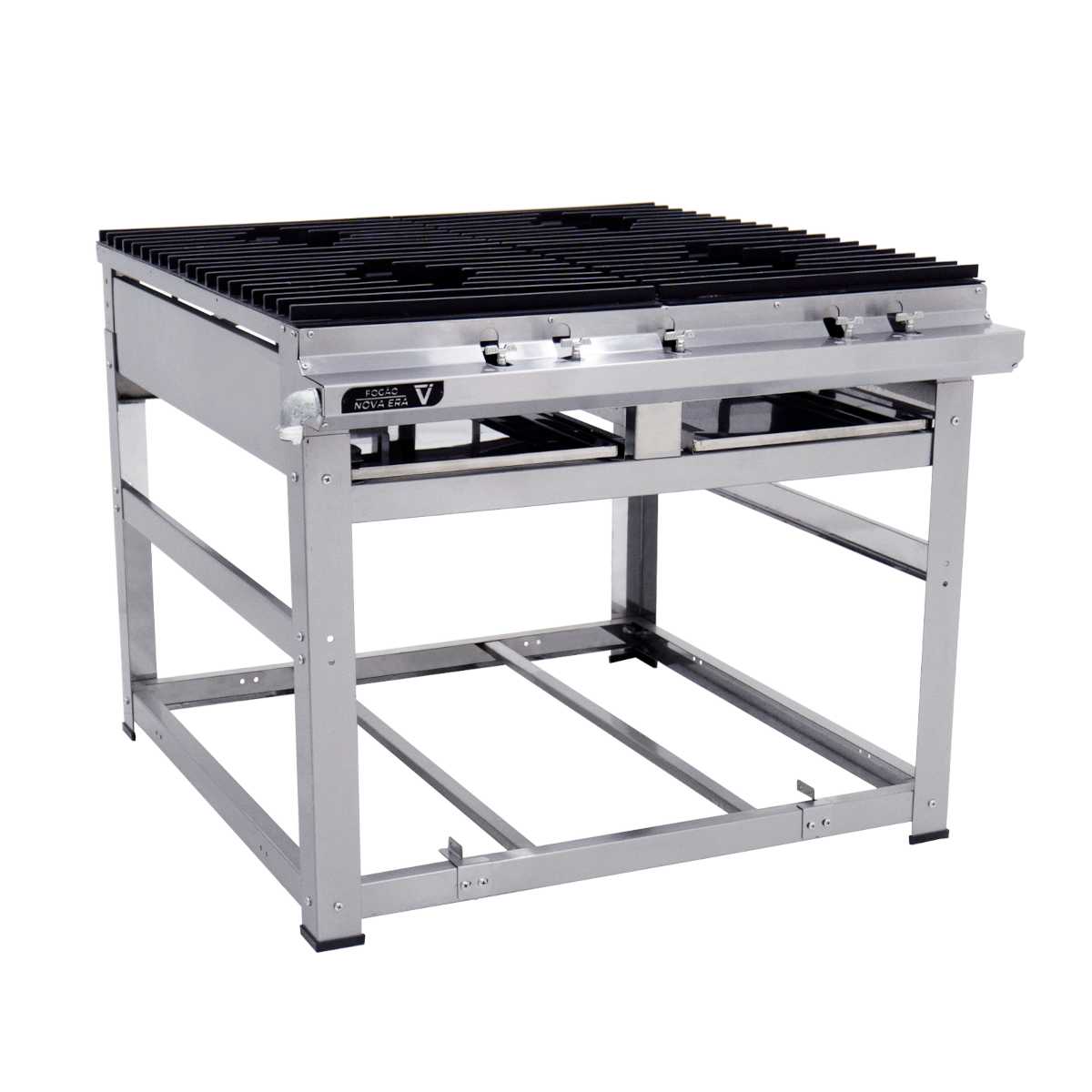 Fogão a Gás Nova Era 4 Queimadores Grandes Inox NEV-22 4G - Venâncio