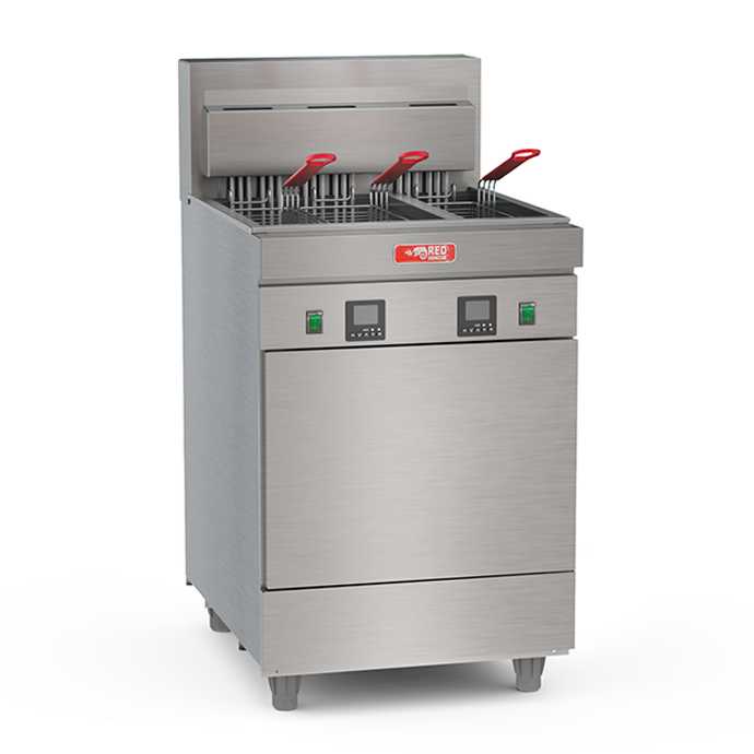 Fritador Elétrico Gabinete Bipartido 38 Litros Óleo FEB38-3T Trifásico 380V - Red Chameleon