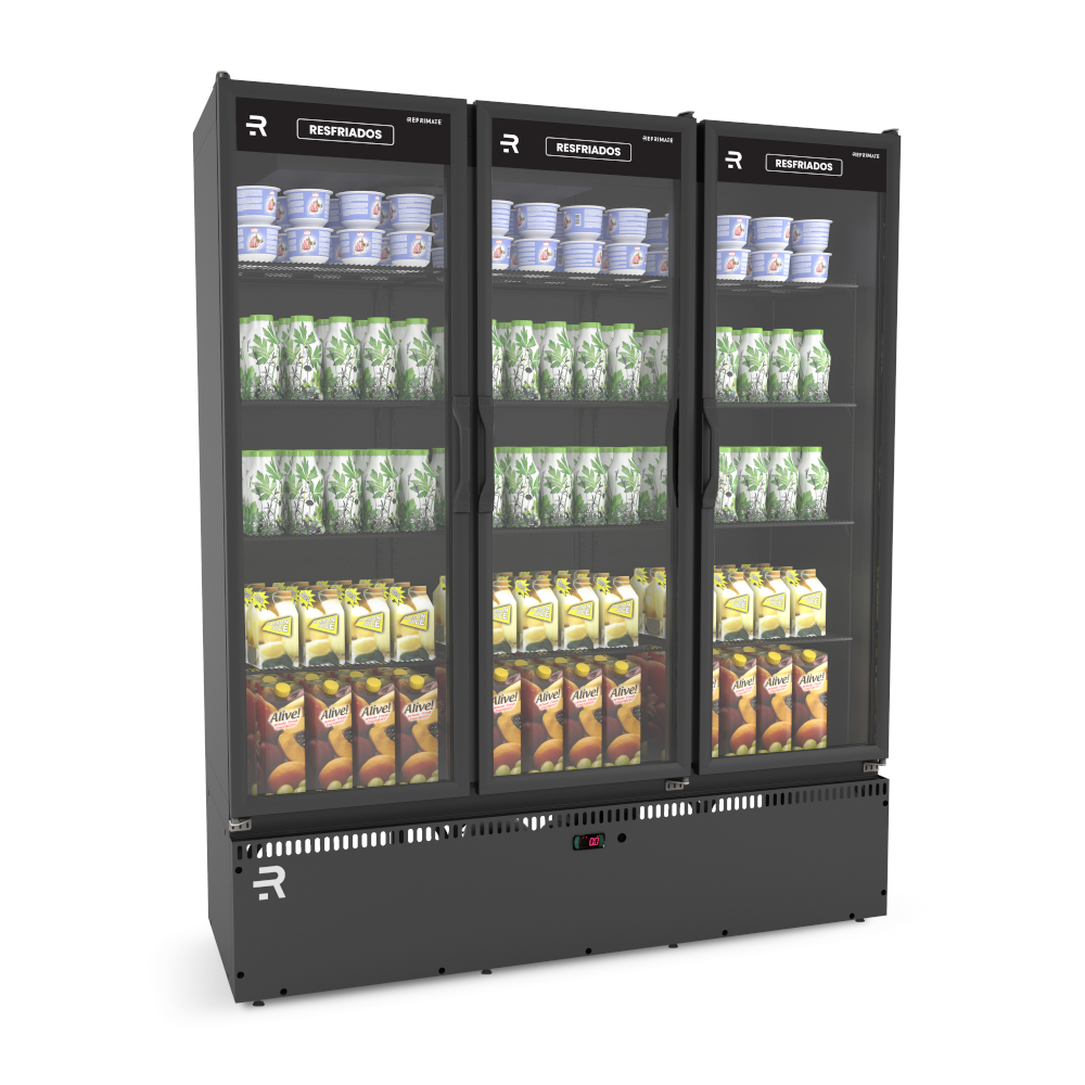 Auto Serviço Vanguard Resfriados 3 Portas Preto/Preto ASVR3P 220V - Refrimate