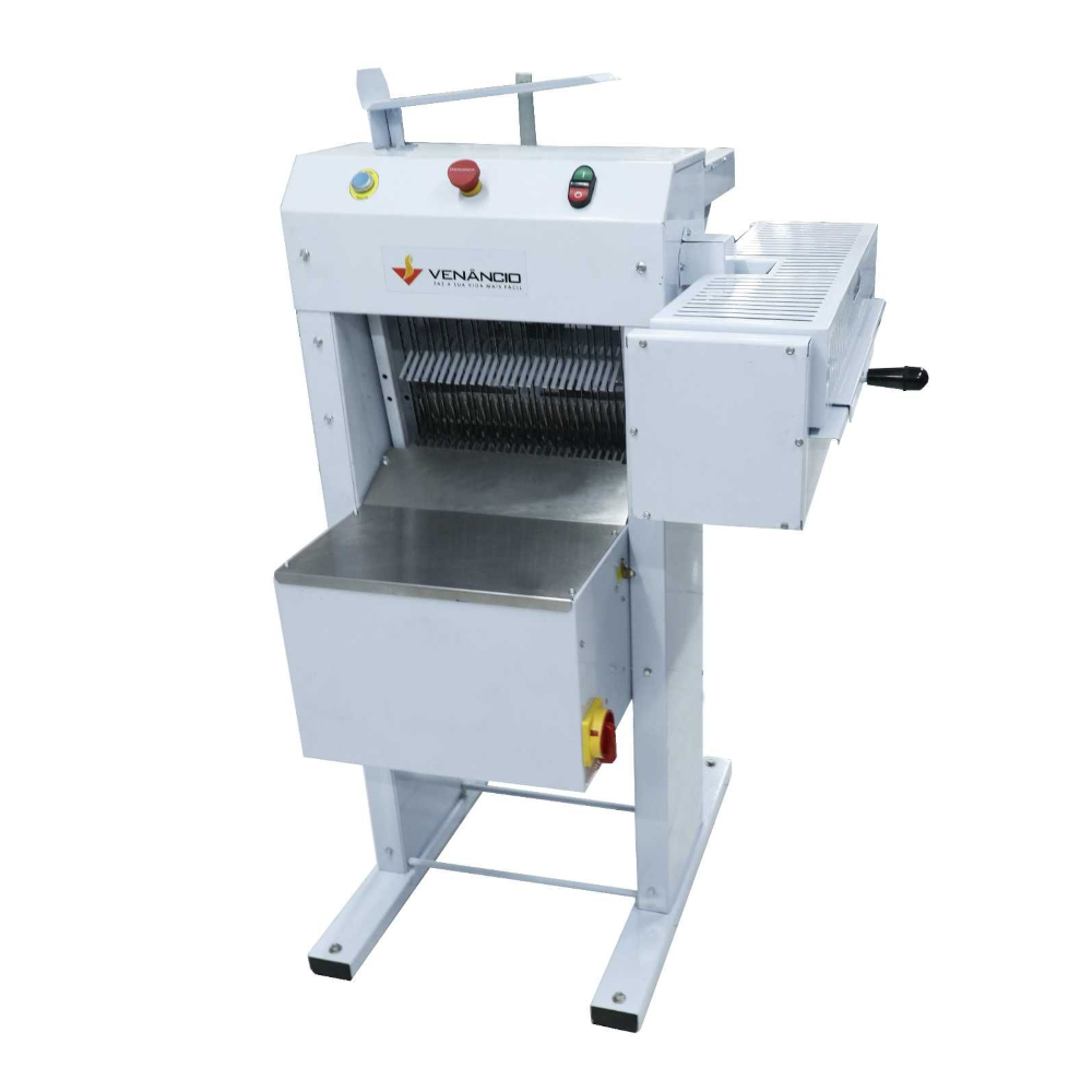 Fatiadeira de Pão 12mm COM DESCASCADOR NR12 FPSDV12NR - Met. Venâncio